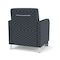 Lesro Siena Lounge Reception Guest Chair w/ Front Casters, 27 in W 29.5 in L 32.5 in H SN1101 - alternate 3